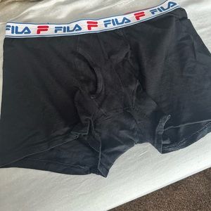 Used men’s black fila boxer trunks